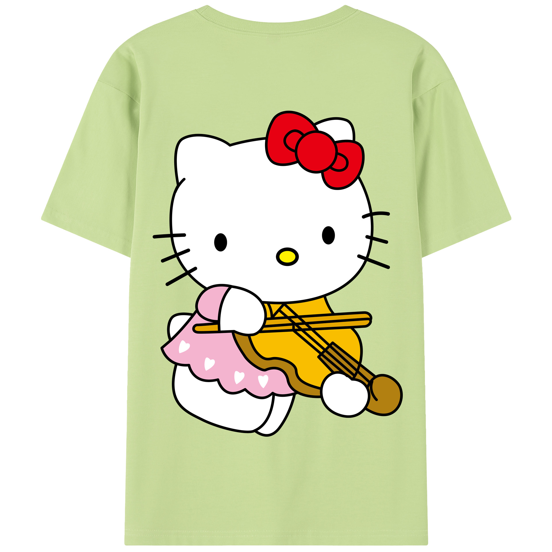 （画像用） Hello Kitty ハローキティ 綿100％半袖Tシャツ（背面プリント）